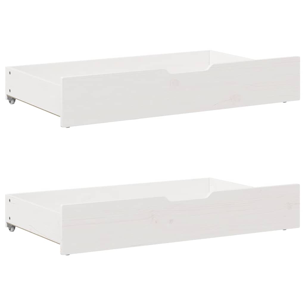 vidaXL Bed Frame with Drawers without Mattress White 120x190 cm Small Double