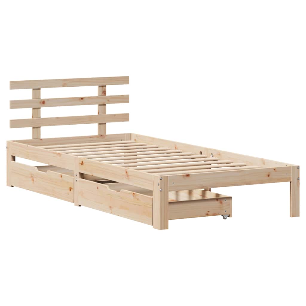 vidaXL Bed Frame with Drawers without Mattress 90x200 cm