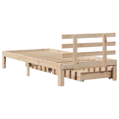 vidaXL Bed Frame with Drawers without Mattress 90x200 cm