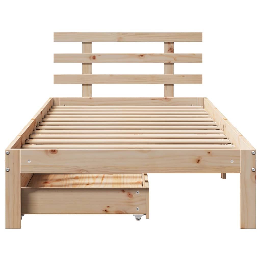 vidaXL Bed Frame with Drawers without Mattress 100x200 cm