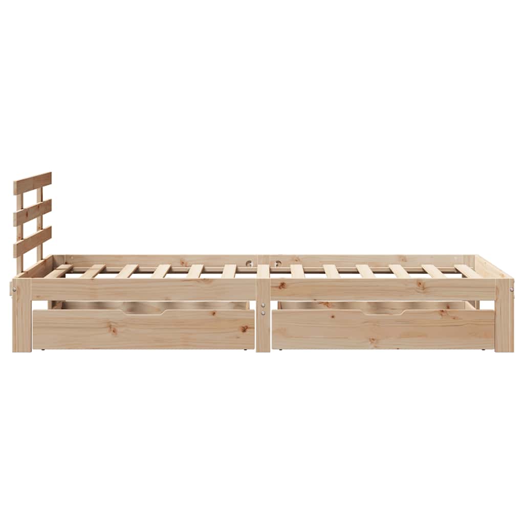 vidaXL Bed Frame with Drawers without Mattress 100x200 cm