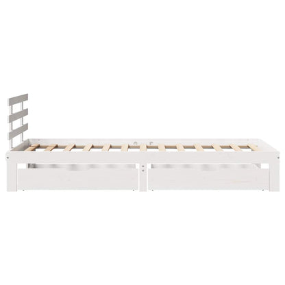 vidaXL Bed Frame with Drawers without Mattress White 100x200 cm