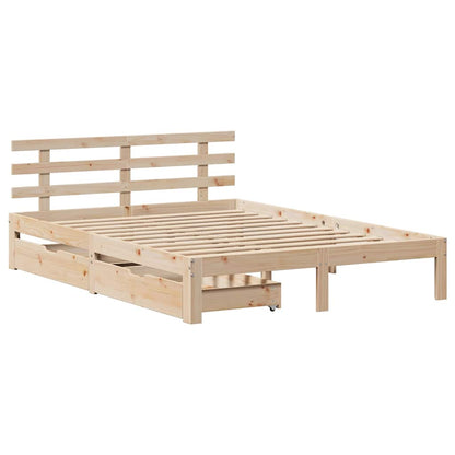vidaXL Bed Frame with Drawers without Mattress 120x200 cm