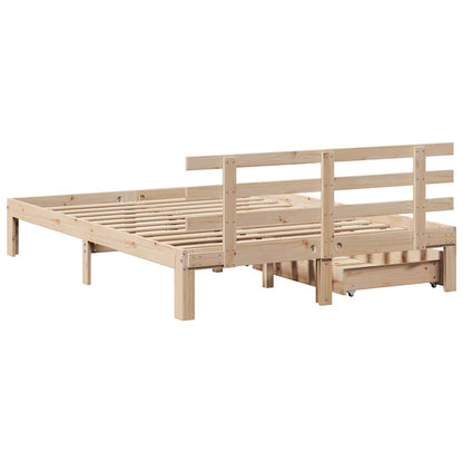 vidaXL Bed Frame with Drawers without Mattress 120x200 cm
