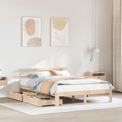 vidaXL Bed Frame with Drawers without Mattress 120x200 cm