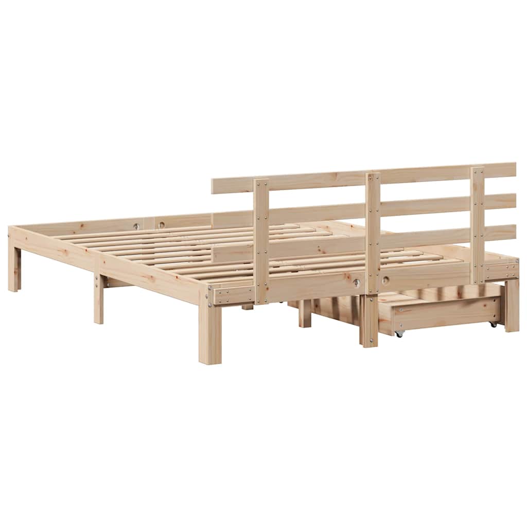 vidaXL Bed Frame with Drawers without Mattress 160x200 cm