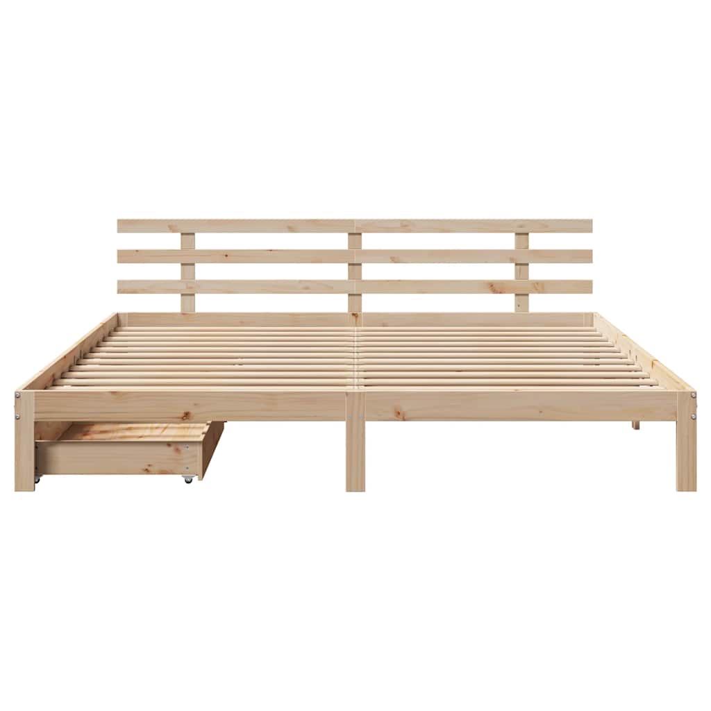vidaXL Bed Frame with Drawers without Mattress 180x200 cm Super King