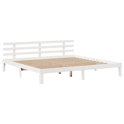 vidaXL Bed Frame with Drawers without Mattress White 180x200 cm Super King