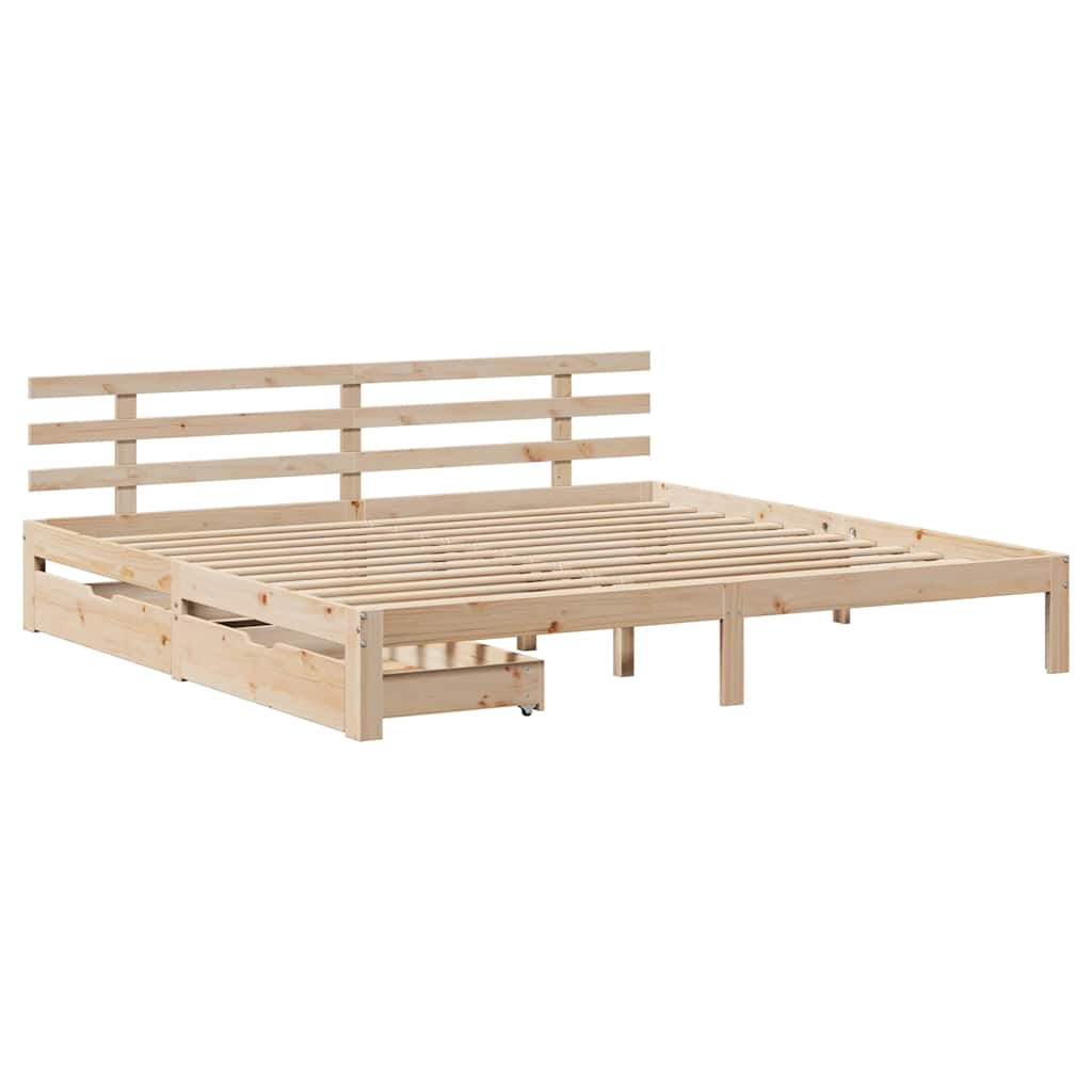 vidaXL Bed Frame with Drawers without Mattress 200x200 cm