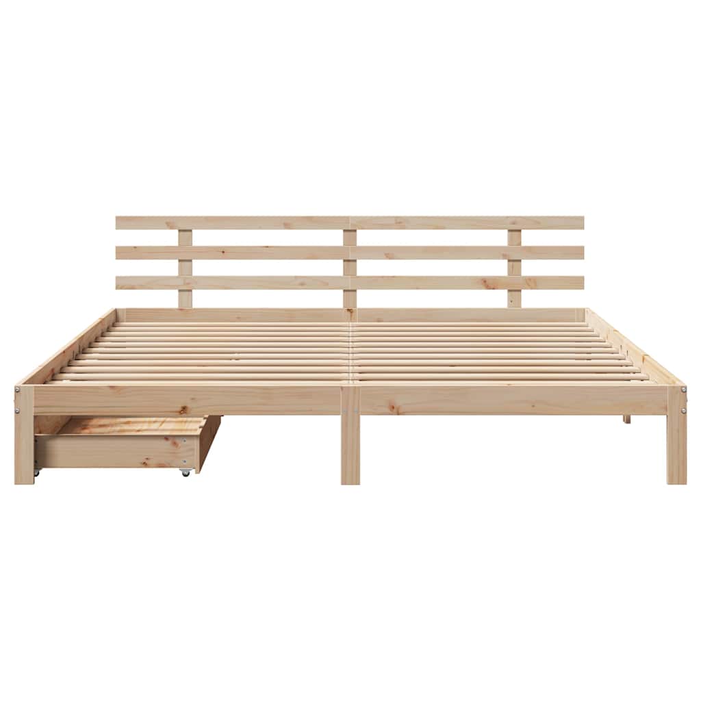 vidaXL Bed Frame with Drawers without Mattress 200x200 cm