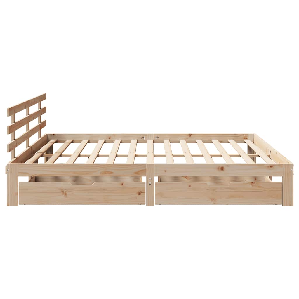 vidaXL Bed Frame with Drawers without Mattress 200x200 cm