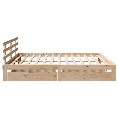 vidaXL Bed Frame with Drawers without Mattress 200x200 cm