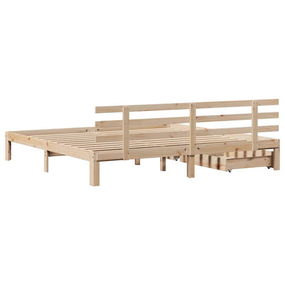 vidaXL Bed Frame with Drawers without Mattress 200x200 cm