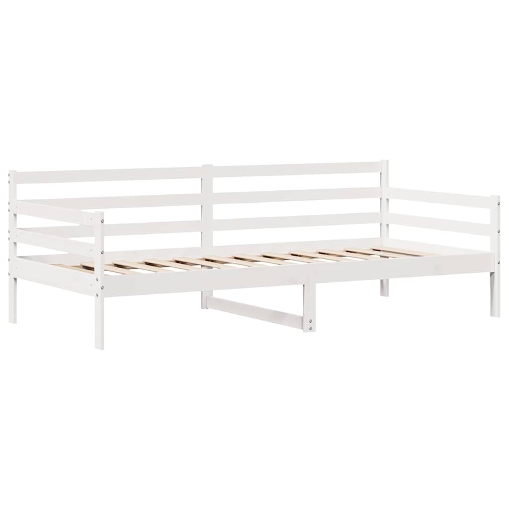 vidaXL Daybed with Drawers without Mattress White 90x190 cm Single Solid Wood