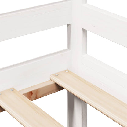 vidaXL Daybed with Drawers without Mattress White 90x190 cm Single Solid Wood