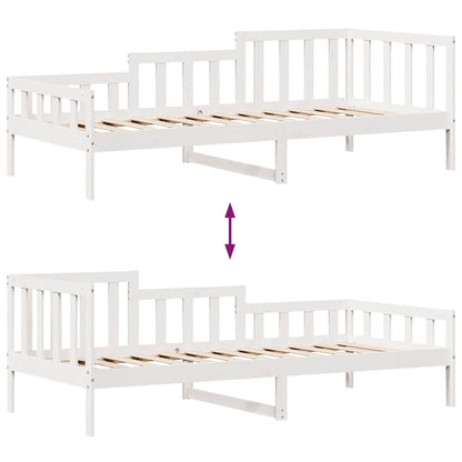 vidaXL Daybed with Drawers without Mattress White 80x200 cm Solid Wood