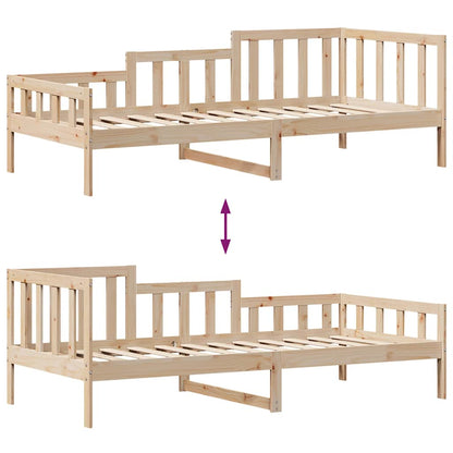 vidaXL Daybed with Drawers without Mattress 90x190 cm Single Solid Wood