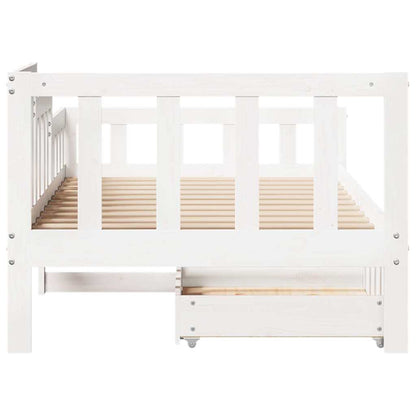 vidaXL Daybed with Drawers without Mattress 90x190 cm Single Solid Wood