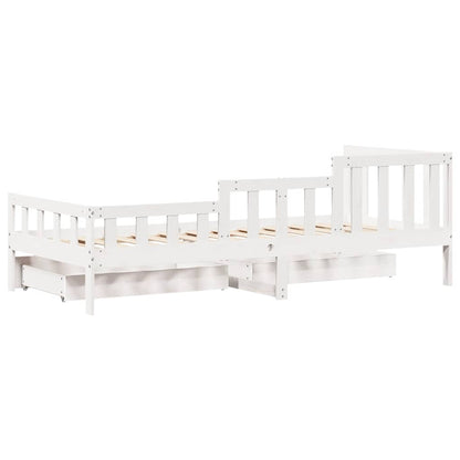 vidaXL Daybed with Drawers without Mattress 90x190 cm Single Solid Wood