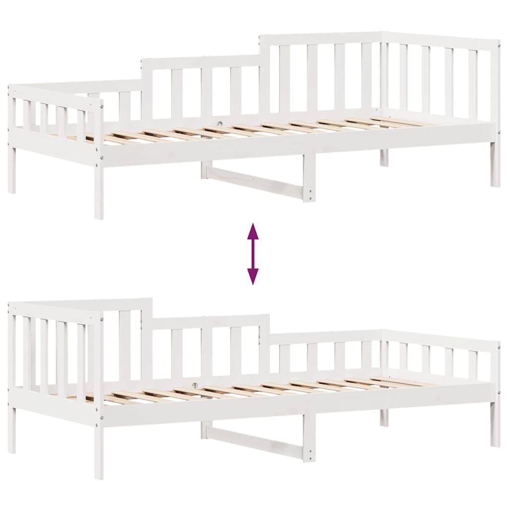 vidaXL Daybed with Drawers without Mattress 90x190 cm Single Solid Wood