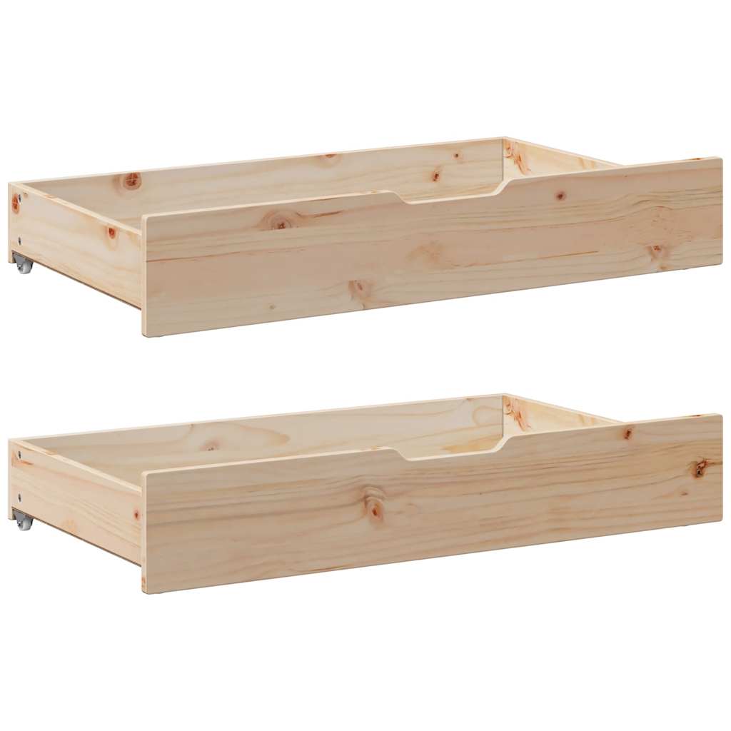 vidaXL Daybed with Drawers without Mattress 90x190 cm Single Solid Wood