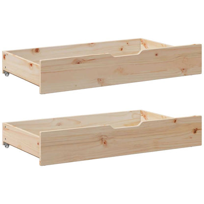 vidaXL Daybed with Drawers without Mattress 90x190 cm Single Solid Wood