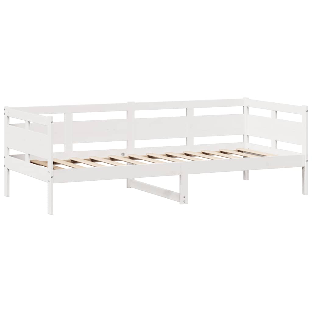 vidaXL Daybed with Drawers without Mattress White 90x190 cm Single Solid Wood