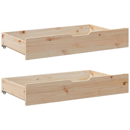 vidaXL Daybed with Drawers without Mattress 90x190 cm Single Solid Wood
