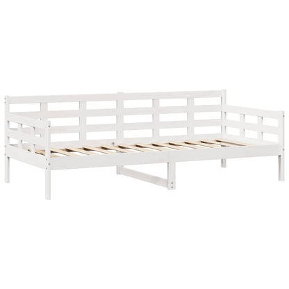 vidaXL Daybed with Drawers without Mattress White 90x190 cm Single Solid Wood