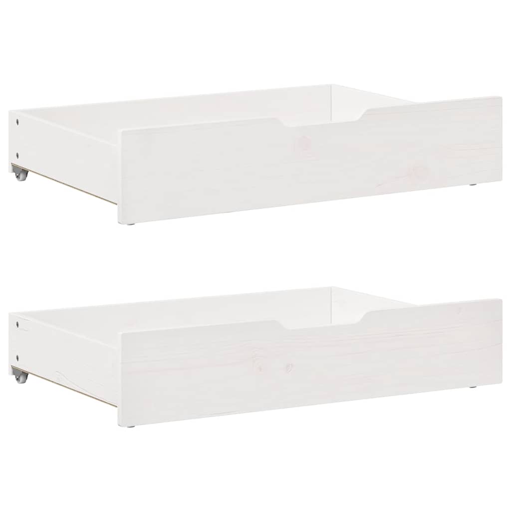 vidaXL Daybed with Drawers without Mattress White 90x200 cm Solid Wood