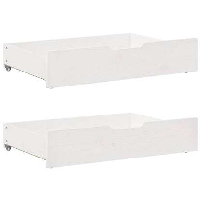 vidaXL Daybed with Drawers without Mattress White 90x200 cm Solid Wood