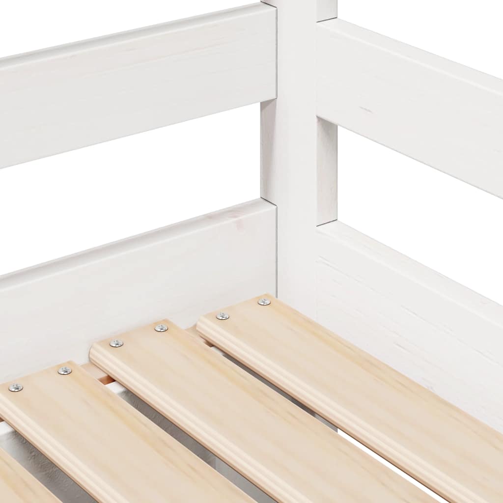 vidaXL Daybed with Drawers without Mattress White 90x200 cm Solid Wood