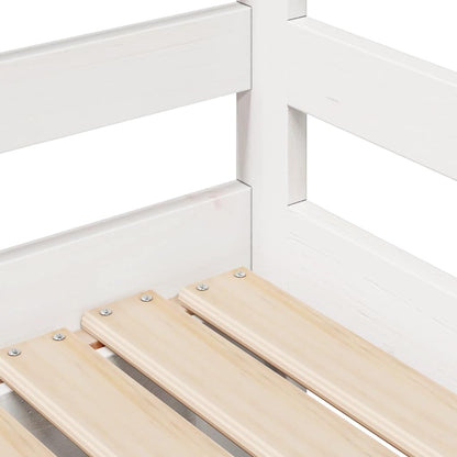 vidaXL Daybed with Drawers without Mattress White 90x200 cm Solid Wood