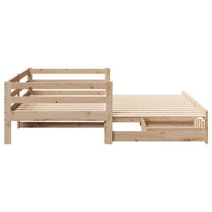 vidaXL Daybed with Trundle and Drawers without Mattress 90x190 cm Single