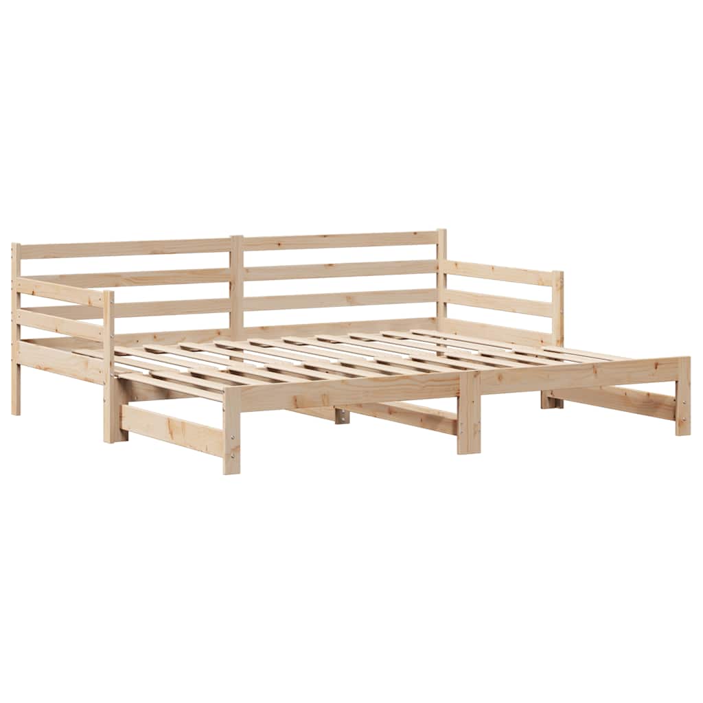 vidaXL Daybed with Trundle and Drawers without Mattress 90x200 cm