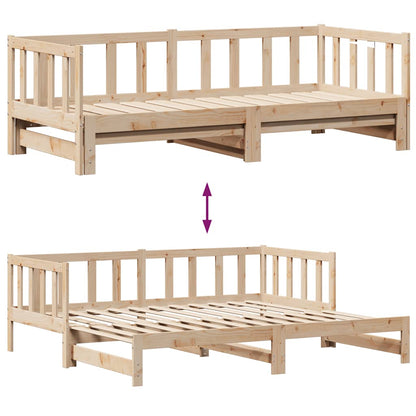 vidaXL Daybed with Trundle and Drawers without Mattress 80x200 cm