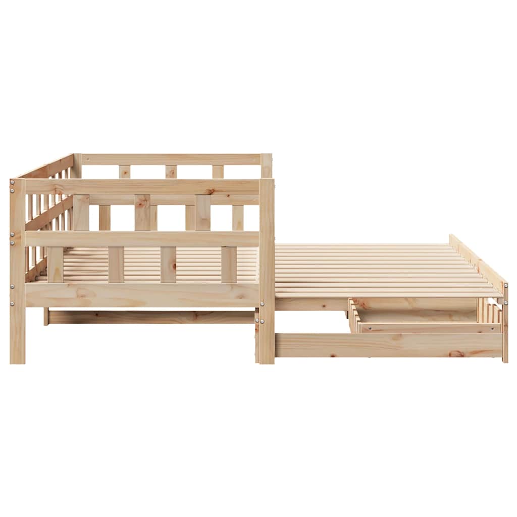 vidaXL Daybed with Trundle and Drawers without Mattress 80x200 cm