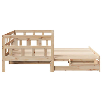 vidaXL Daybed with Trundle and Drawers without Mattress 80x200 cm