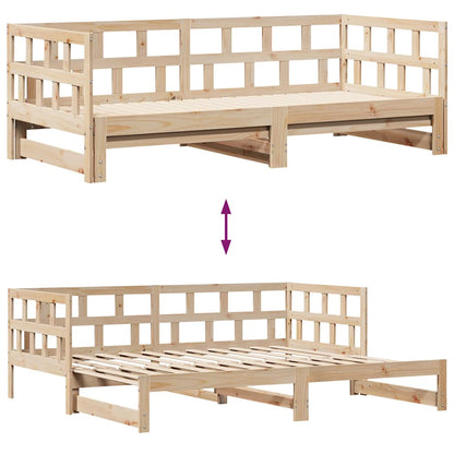vidaXL Daybed with Trundle and Drawers without Mattress 80x200 cm