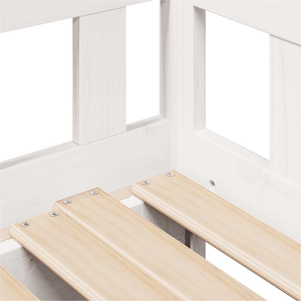 vidaXL Daybed with Trundle and Drawers without Mattress White 90x190 cm Single