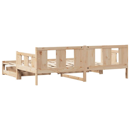 vidaXL Daybed with Trundle and Drawers without Mattress 90x190 cm Single