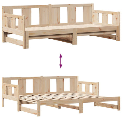 vidaXL Daybed with Trundle and Drawers without Mattress 90x190 cm Single