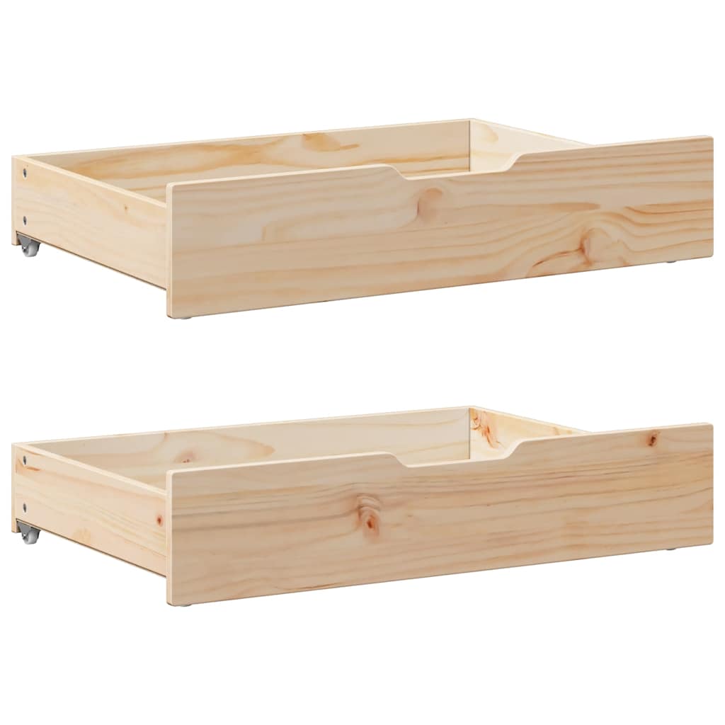 vidaXL Daybed with Trundle and Drawers without Mattress 90x190 cm Single