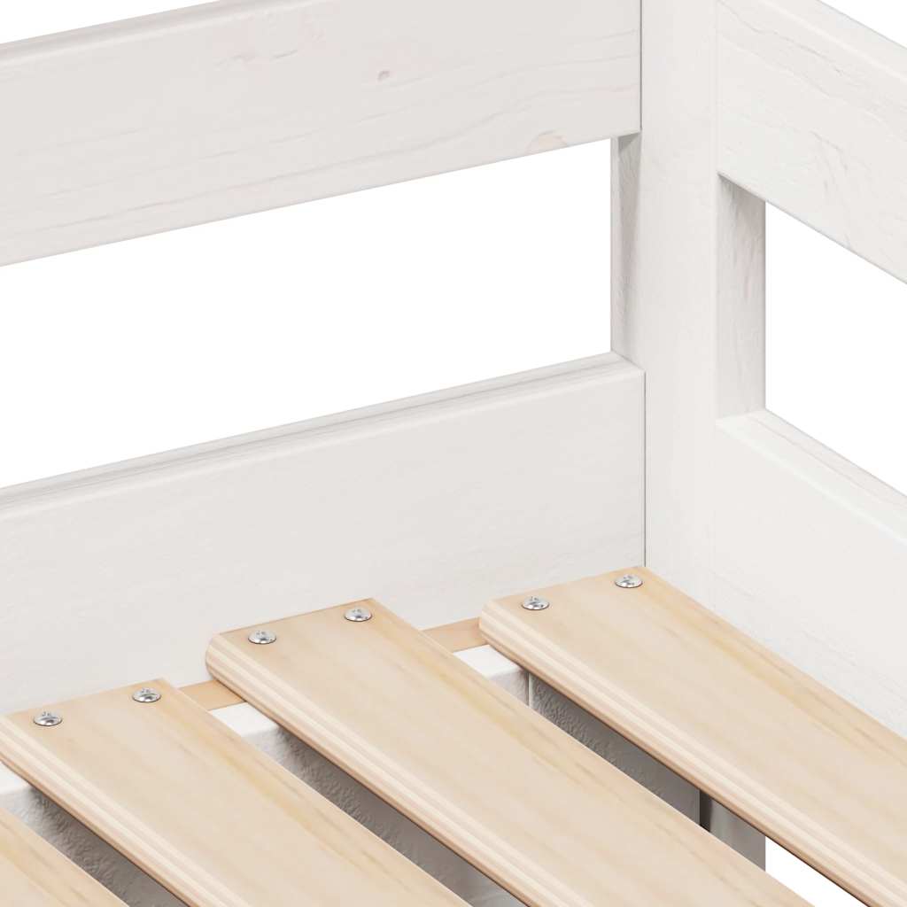vidaXL Daybed with Trundle and Drawers without Mattress White 90x200 cm
