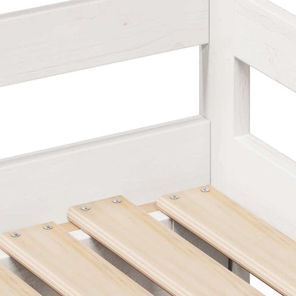 vidaXL Daybed with Trundle and Drawers without Mattress White 90x200 cm