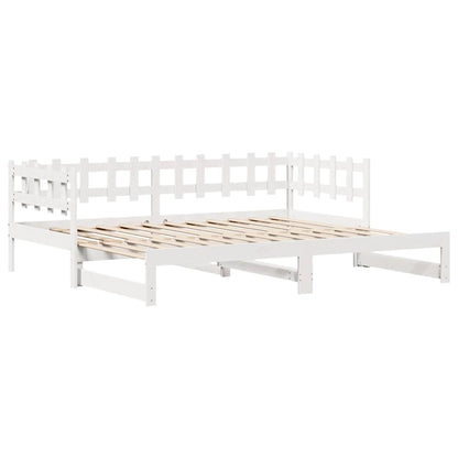 vidaXL Daybed with Trundle and Drawers without Mattress White 90x190 cm Single