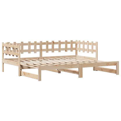 vidaXL Daybed with Trundle and Drawers without Mattress 80x200 cm