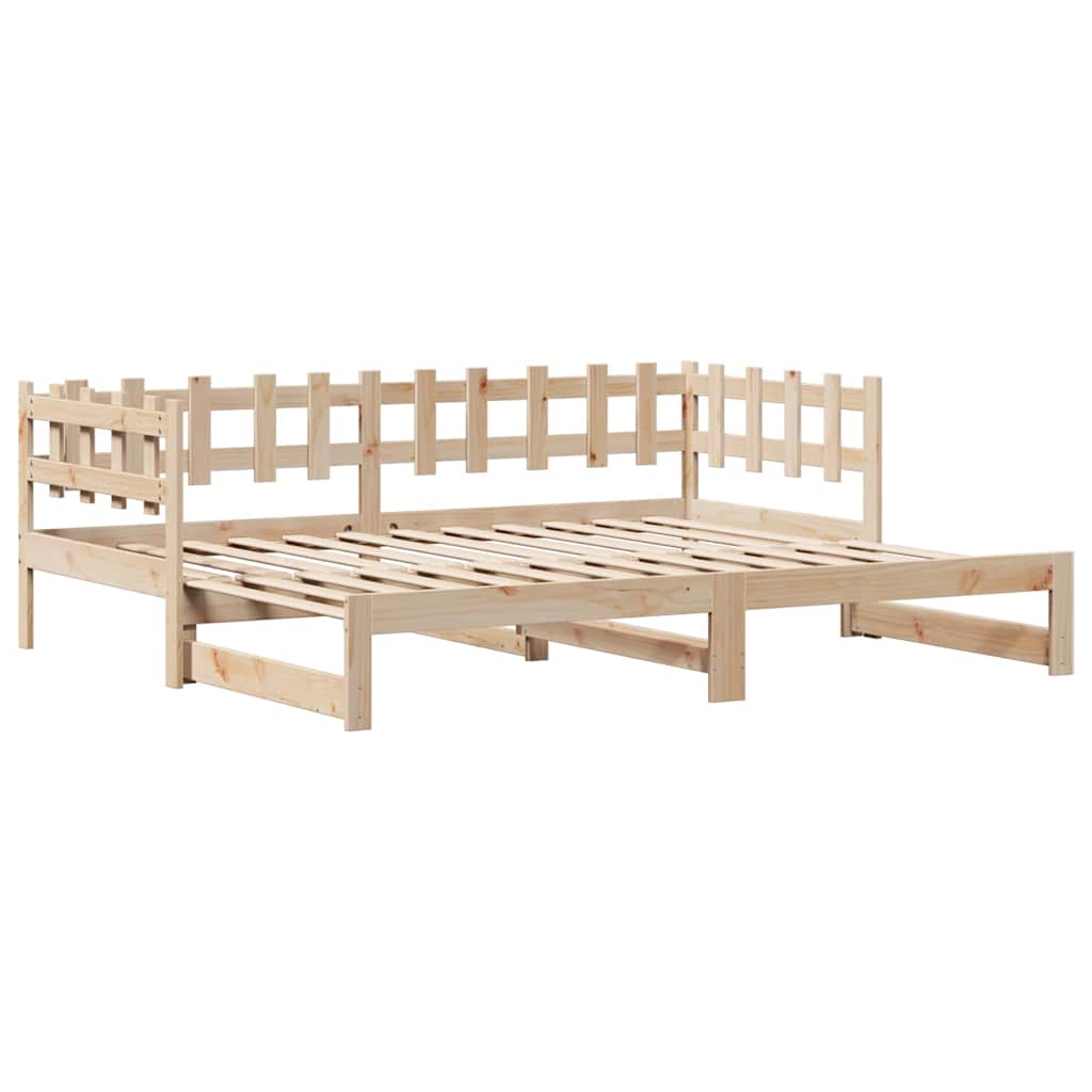 vidaXL Daybed with Trundle and Drawers without Mattress 90x200 cm