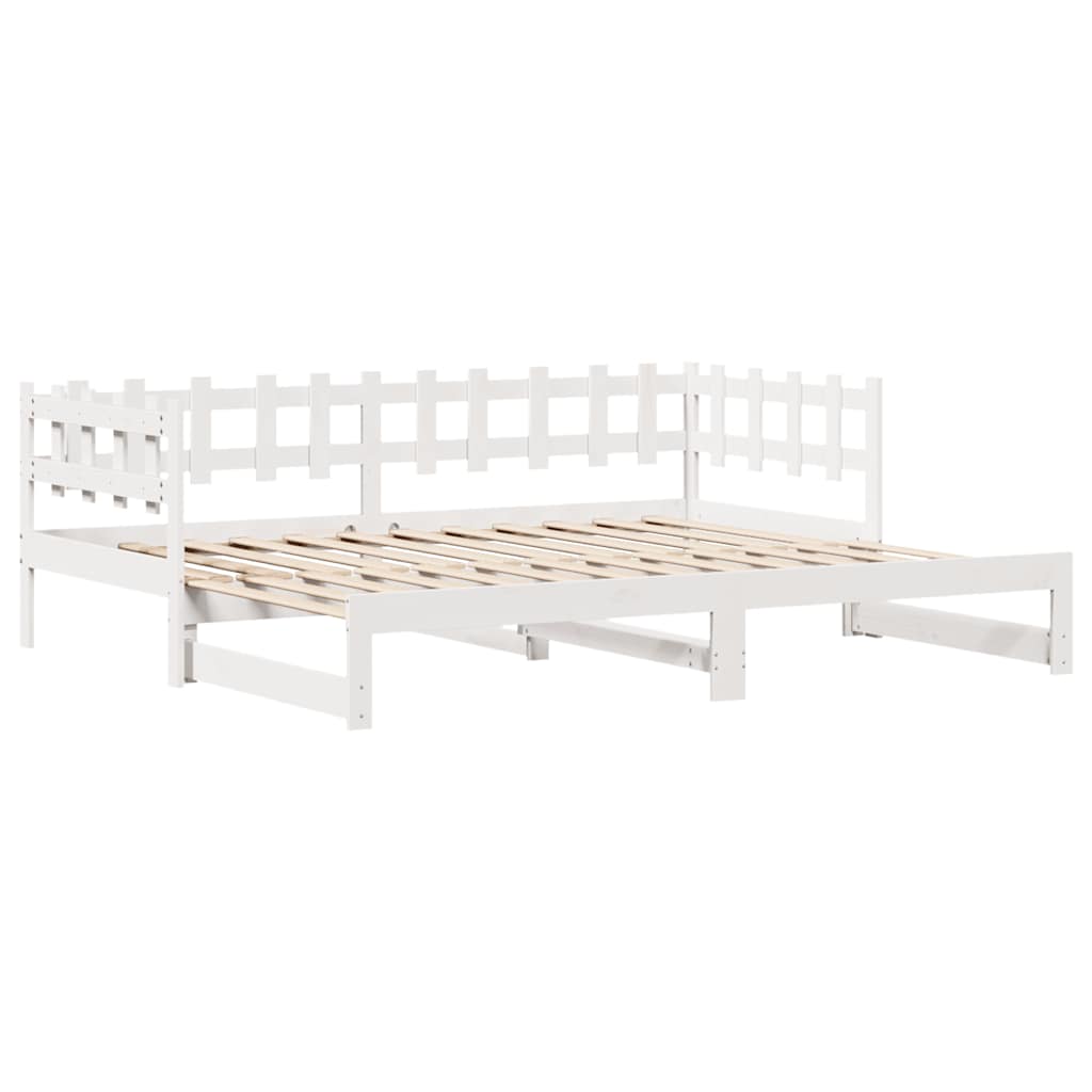 vidaXL Daybed with Trundle and Drawers without Mattress White 90x190 cm Single