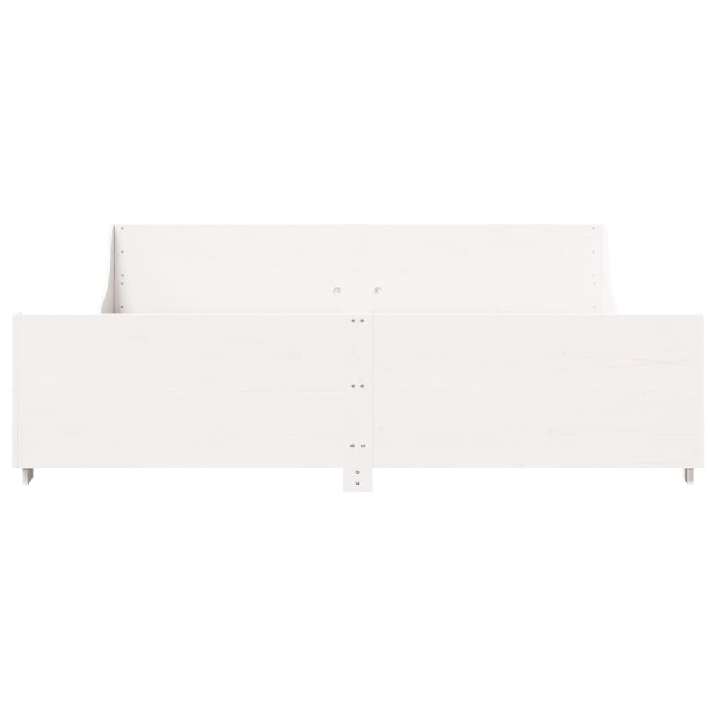 vidaXL Bed Frame without Mattress White 200x200 cm Solid Wood Pine